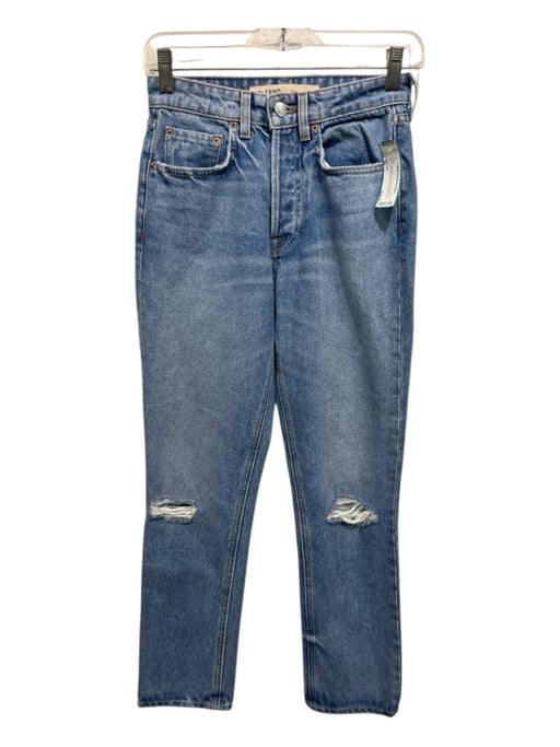 GRLFRND Size 24 Light Wash Cotton Button Fly Button Fly distressed Ankle Jeans Light Wash / 24