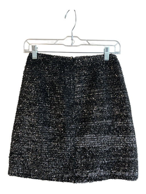 Hutch Size XS Black Polyester Tinsel Back Zip Above knee Pencil Skirt Black / XS