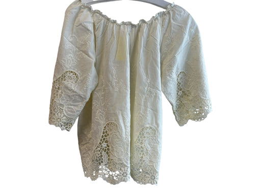 Ella Moss Size S Cream 100% Cotton broderie anglaise Floral Embroidery Top Cream / S