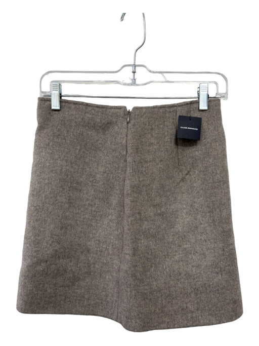Club Monaco Size 0 Gray Wool & Nylon Blend Side Zip Mini Skirt Gray / 0