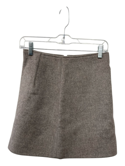 Club Monaco Size 0 Gray Wool & Nylon Blend Side Zip Mini Skirt Gray / 0