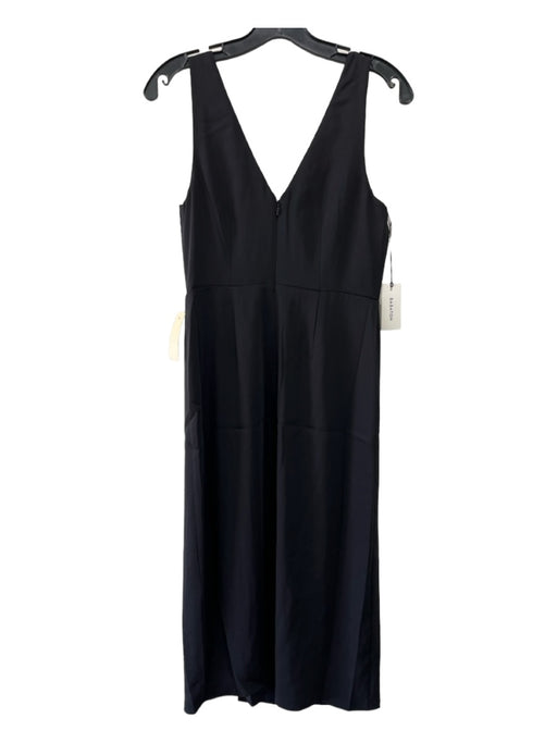 Babaton Size 4 Black Polyester Blend Sleeve Cut Outs Double V Front Slit Dress Black / 4