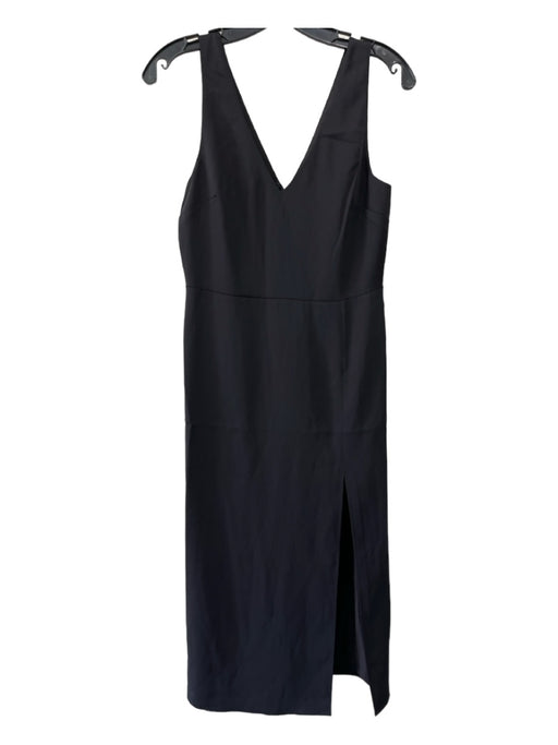 Babaton Size 4 Black Polyester Blend Sleeve Cut Outs Double V Front Slit Dress Black / 4
