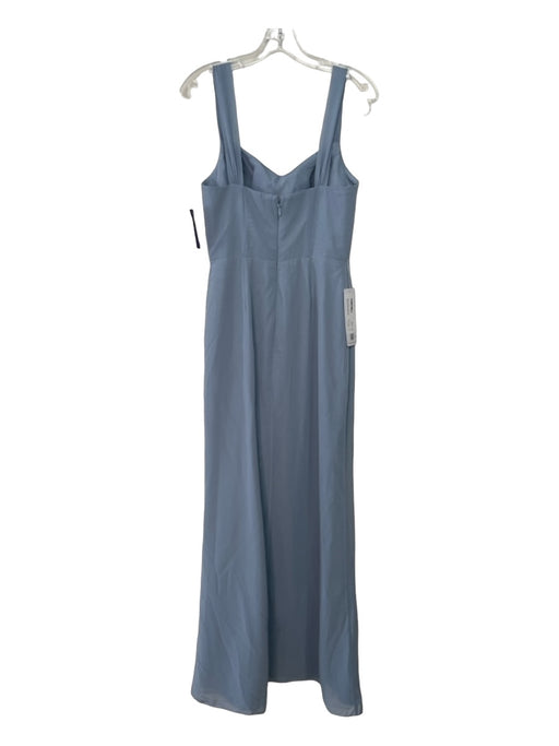 Azazie Size 4 Dusty Blue Polyester Sleeveless Cupped Floor Length Back Zip Gown Dusty Blue / 4