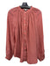 All Saints Size 4 Coral Pink Viscose Crinkle Long Sleeve Button Up Top Coral Pink / 4