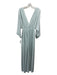 Significant Other Size 2 Seafoam Green Polyester Long Sleeve Pleated Midi Dress Seafoam Green / 2