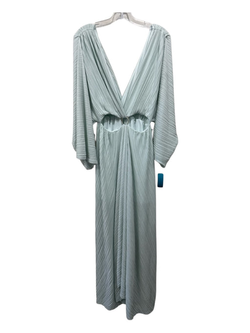 Significant Other Size 2 Seafoam Green Polyester Long Sleeve Pleated Midi Dress Seafoam Green / 2