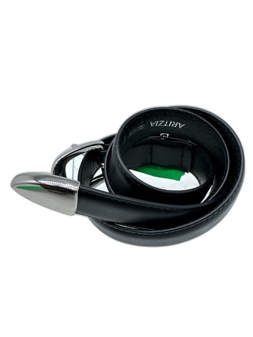 Aritzia Black Leather Silver Hardware Belts Black / XS