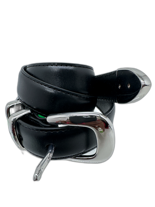 Aritzia Black Leather Silver Hardware Belts Black / XS
