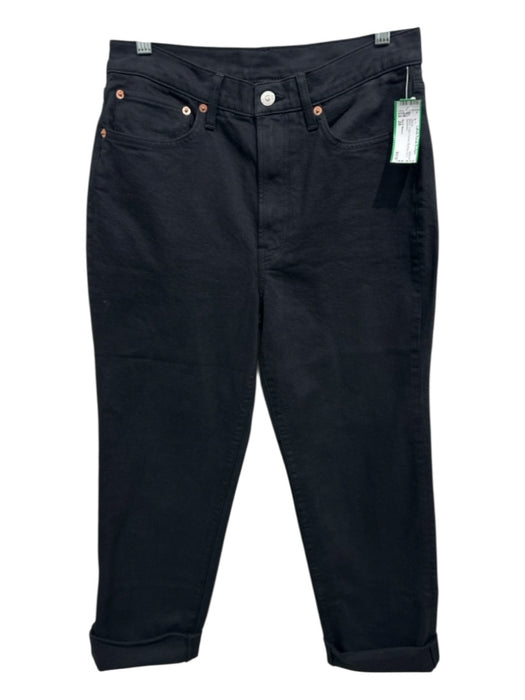 Buck Mason Size 28 Black Cotton Denim Mid Rise Zip Fly Jeans Black / 28