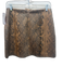 House of Harlow Size S Brown, Black & Beige Polyester Paneled Snake Mini Skirt Brown, Black & Beige / S