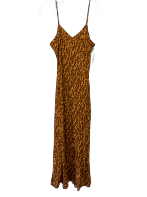 Favorite Daughter Size S Yellow, orange & brown Viscose Spaghetti Strap Dress Yellow, orange & brown / S