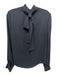 Derek Lam 10 Crosby Size 4 Black Polyester Pintuck Bib Front Long Sleeve Top Black / 4