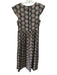 The Great Size 1 Black, Green & Red Cotton Cap Sleeve Floral Back Zip Dress Black, Green & Red / 1