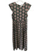The Great Size 1 Black, Green & Red Cotton Cap Sleeve Floral Back Zip Dress Black, Green & Red / 1
