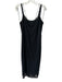 Vince Size 4 Black Polyester Beaded Mesh Overlay Sleeveless Back Zip Dress Black / 4