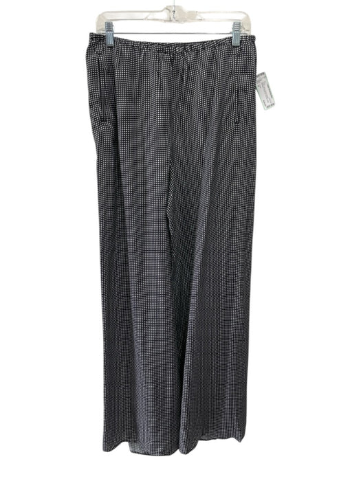 J. Crew Size M Black & White Viscose Elastic Waistband Polka Dot Pocketed Pants Black & White / M