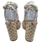 LK Bennett Shoe Size 39 Cream White & Red textile upper Polka Dots Sandals Cream White & Red / 39
