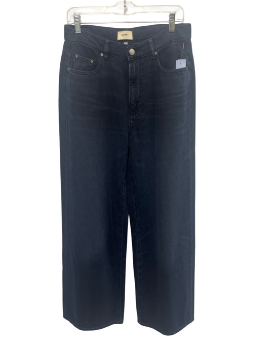 DL1961 Size 28 Dark Navy Blue Cotton Blend Denim High Waist Wide Leg Jeans Dark Navy Blue / 28