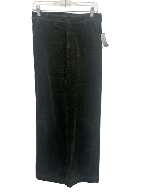 Paige Size 4 Moss Green Cotton Blend Ribbed Corduroy High Waist Pants Moss Green / 4