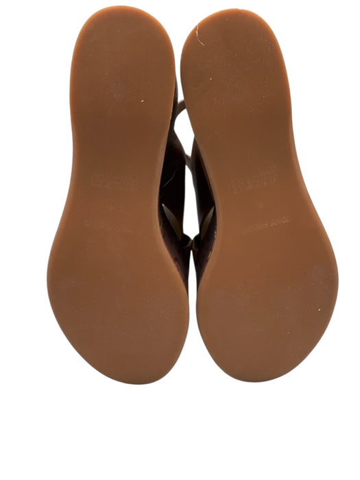 Tony Bianco Shoe Size 8 Brown Leather Upper Criss Cross Ankle Buckle Sandals Brown / 8