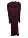 Boden Size 4 Burgundy Red Viscose Long Sleeve Ruffles Button Front Maxi Dress Burgundy Red / 4