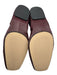 LK Bennett Shoe Size 38 Burgundy Red Leather Upper Square Toe Scrunch Flats Burgundy Red / 38