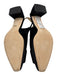 Badgley Mischka Shoe Size 8 Black Leather & Textile Square Toe Block Heel Pumps Black / 8