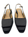Badgley Mischka Shoe Size 8 Black Leather & Textile Square Toe Block Heel Pumps Black / 8