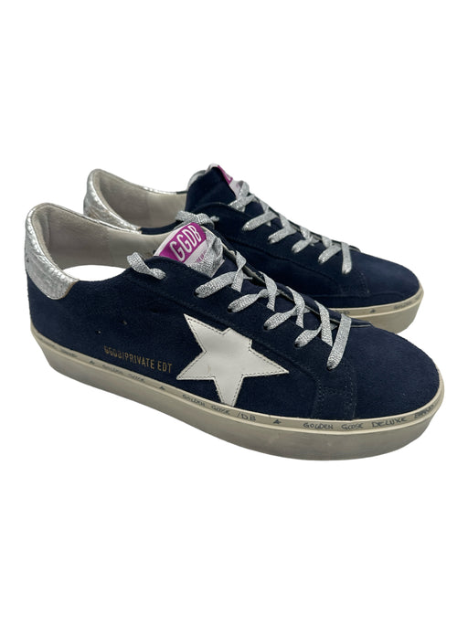 Golden Goose Shoe Size 39 Navy & white Suede Rubber Sole Laces Low Top Sneakers Navy & white / 39