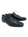 Prada Shoe Size 9.5 As Is - Creasing Black Leather Solid Dress Men's Shoes 9.5