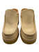 Chloe Shoe Size 39 Biscotti Beige Suede Upper Rubber Sole Solid Block Heel Mules Biscotti Beige / 39