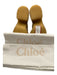 Chloe Shoe Size 39 Biscotti Beige Suede Upper Rubber Sole Solid Block Heel Mules Biscotti Beige / 39