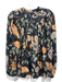Corey lynn calter Size XS Black, Orange & Green Ecovero Crepe Floral V Neck Top Black, Orange & Green / XS