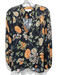 Corey lynn calter Size XS Black, Orange & Green Ecovero Crepe Floral V Neck Top Black, Orange & Green / XS