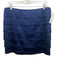 Trina Turk Size 8 Navy Blue Polyester Fringe Tiered Side Zip Skirt Navy Blue / 8