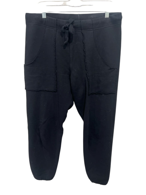 Frank & Eileen Size Medium Black Cotton Elastic Drawstring Waist Jogger Pants Black / Medium