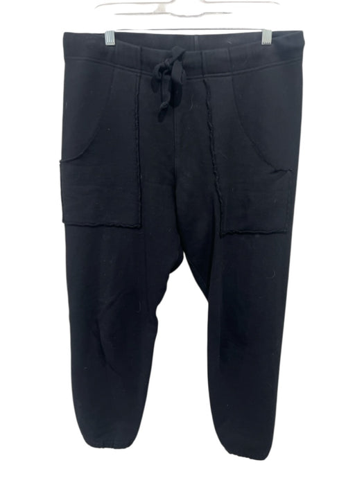 Frank & Eileen Size Medium Black Cotton Elastic Drawstring Waist Jogger Pants Black / Medium