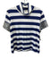 Maeve Size Medium Navy, White, Silver Cotton Blend Cap Sleeve Striped Top Navy, White, Silver / Medium