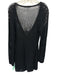 Good American Size Medium Black Rayon Blend Long Sleeve Crochet Tie Front Dress Black / Medium