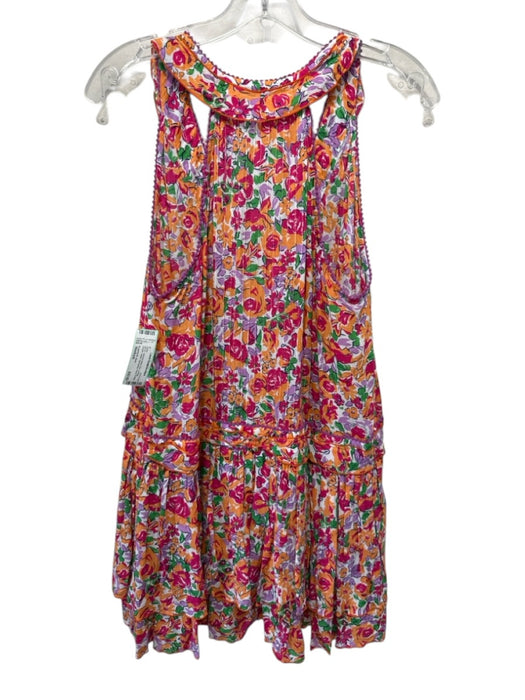 Poupette St. Barth Size Medium Red, Orange, Purple Cotton Sleeveless Dress Red, Orange, Purple / Medium