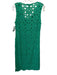 Aqua Size Medium Green Cotton Sleeveless Open Knit Below Knee Swim Cover Dress Green / Medium