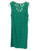 Aqua Size Medium Green Cotton Sleeveless Open Knit Below Knee Swim Cover Dress Green / Medium