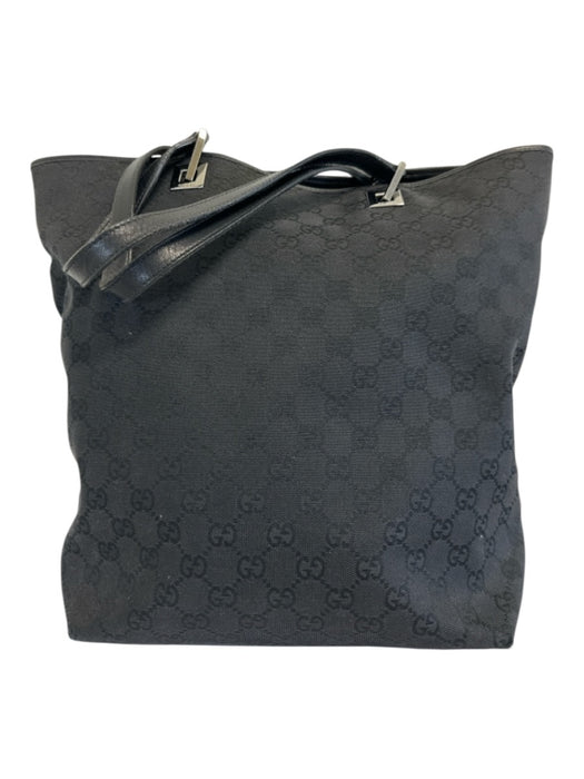 Gucci Navy Blue Canvas & Leather Top Handles Guccissima Open Top Shoulder Bag Navy Blue / S