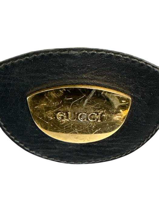 Gucci Beige & Navy Blue Coated Canvas & Leather Open Top Guccissima Bag Beige & Navy Blue / L
