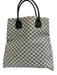 Gucci Beige & Navy Blue Coated Canvas & Leather Open Top Guccissima Bag Beige & Navy Blue / L
