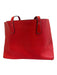 Tory Burch Red & Pink Pebble Leather Top Handles Color Block Reversible Tote Bag Red & Pink / M