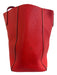 Tory Burch Red & Pink Pebble Leather Top Handles Color Block Reversible Tote Bag Red & Pink / M