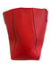 Tory Burch Red & Pink Pebble Leather Top Handles Color Block Reversible Tote Bag Red & Pink / M