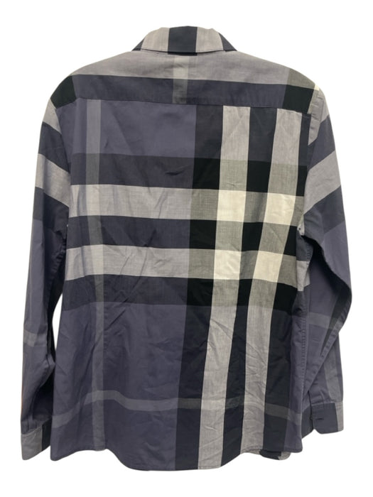 Burberry Brit Size M Blue, Gray, White Cotton Long Sleeve Plaid Button Top Blue, Gray, White / M